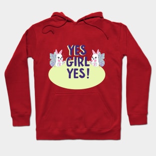 Sparkle Twin Bunny Fairy Yes Girl Yes Hoodie